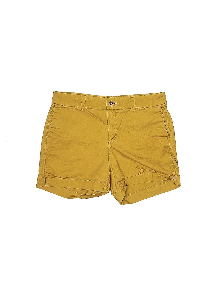 Old Navy Solid Yellow Khaki Shorts Size 6 - photo 1
