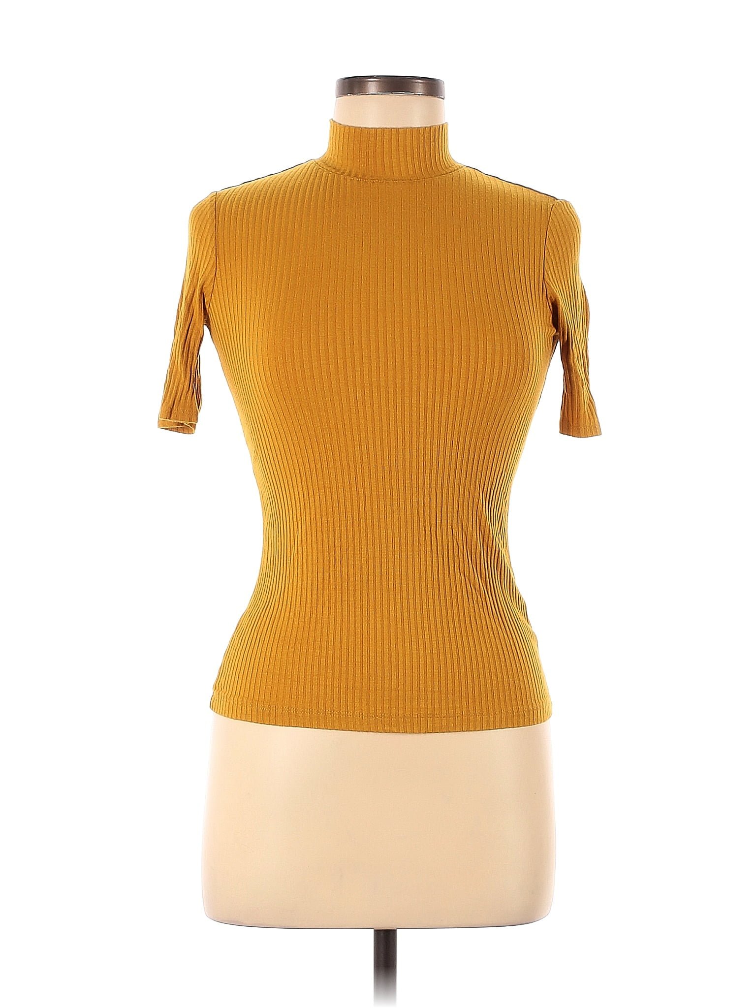 Yellow short deals sleeve turtleneck