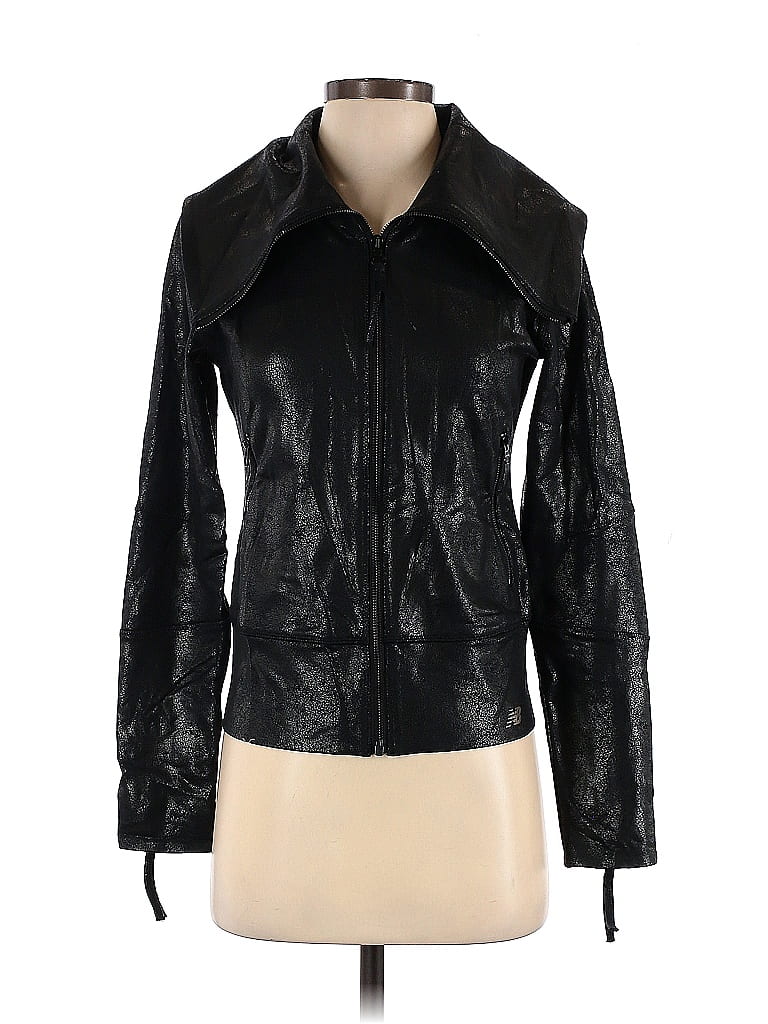 New Balance Black Faux Leather Jacket Size S - photo 1