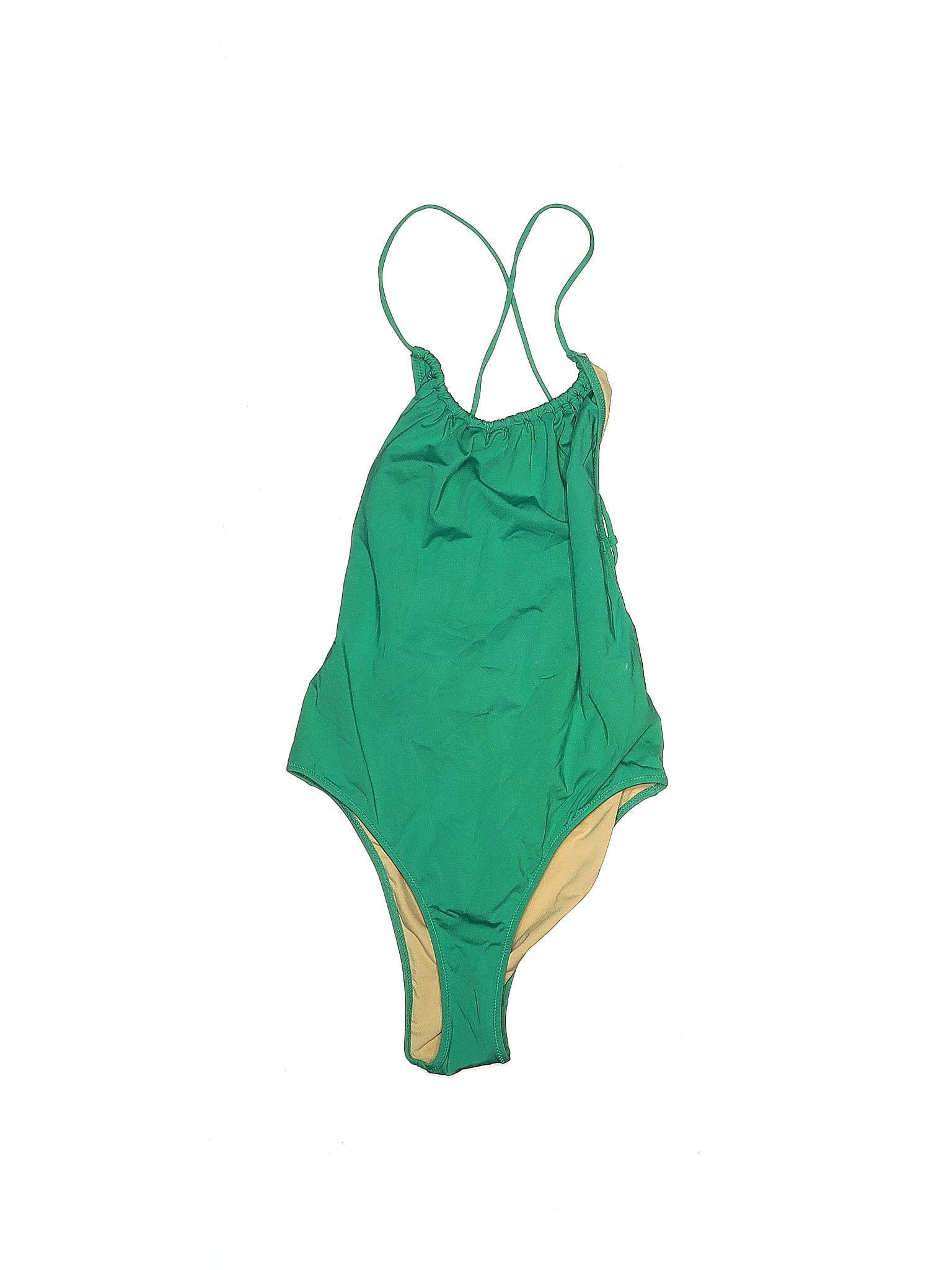 J Crew Solid Green One Piece Swimsuit Size M 73 Off Thredup