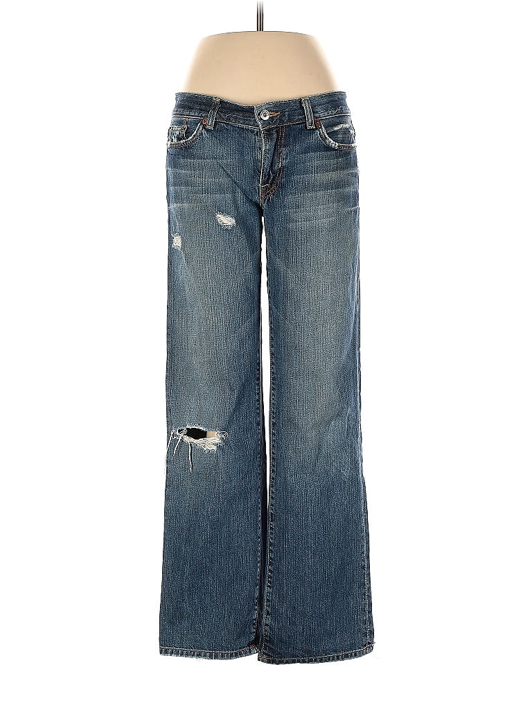 Lucky Brand Solid Blue Jeans Size 6 70 off thredUP