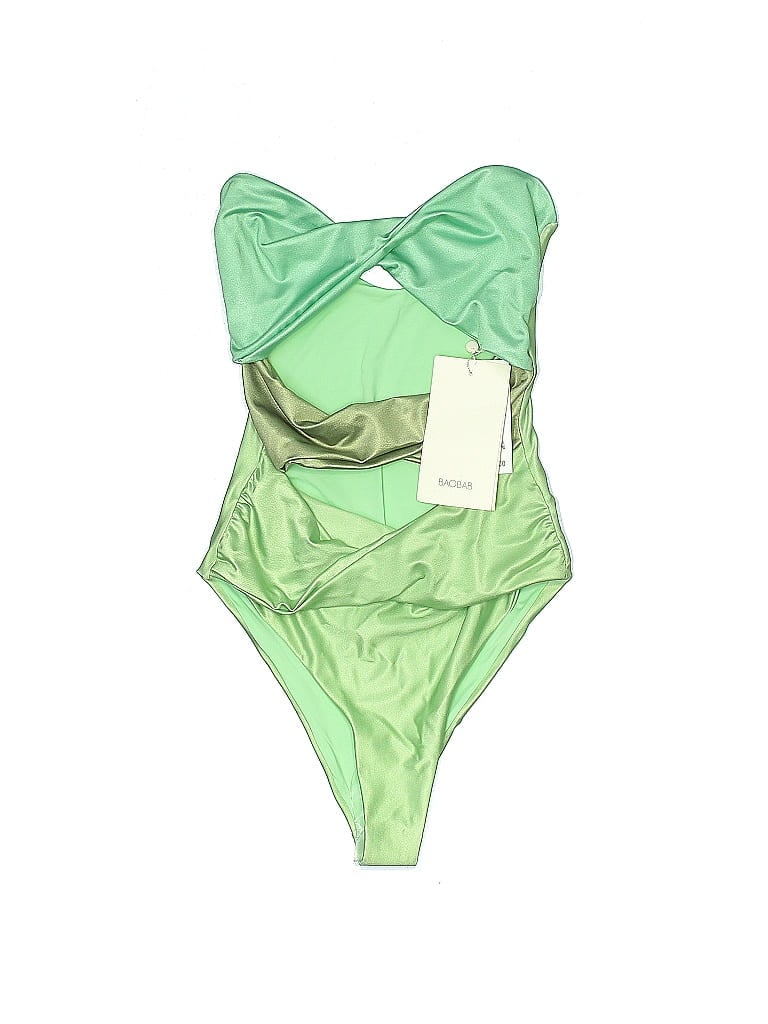 Baobab Collection Solid Green One Piece Swimsuit Size Xs 72 Off