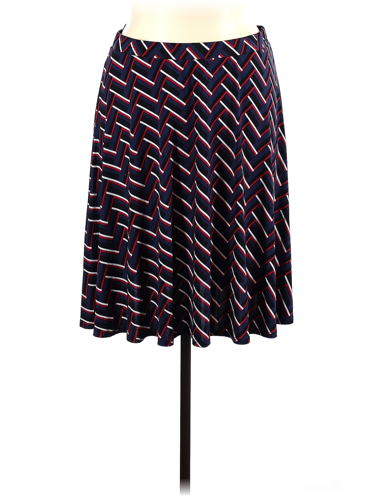 Gilli Chevronherringbone Chevron Purple Casual Skirt Size 2X (Plus