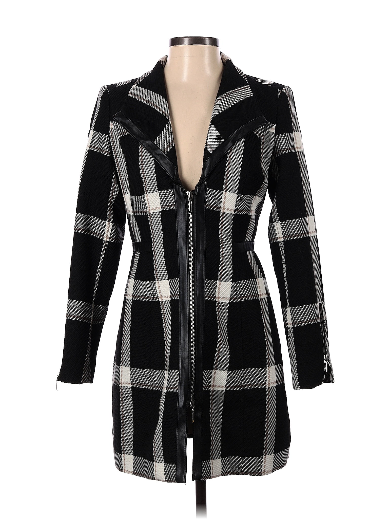 White House Black Market Plaid Black Jacket Size XS 64 off thredUP