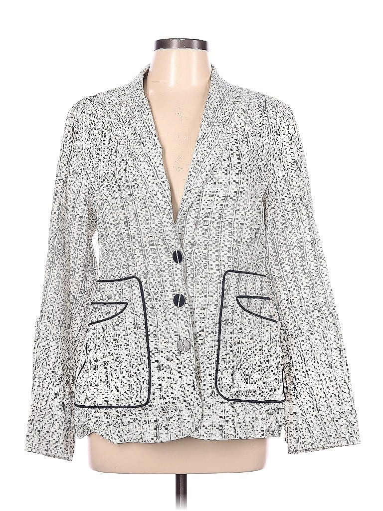 Carol Anderson by Invitation White Gray Blazer Size 10 78 off thredUP