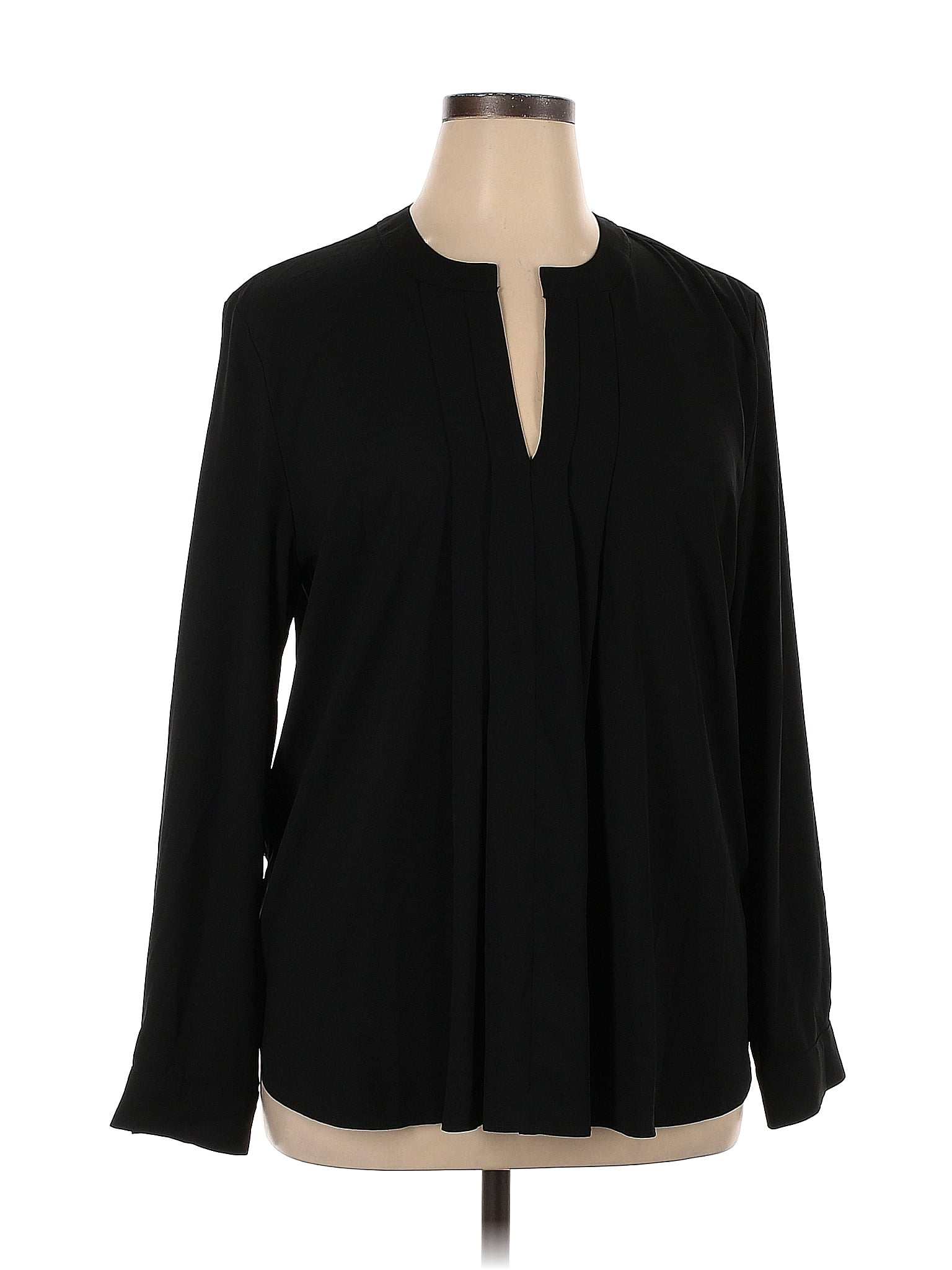 Ann Taylor Solid Black Long Sleeve Blouse Size XL - 67% off | thredUP