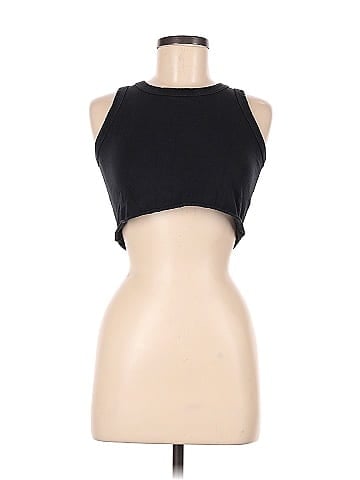 Brandy Melville 100% Cotton Solid Black Tank Top One Size - 52