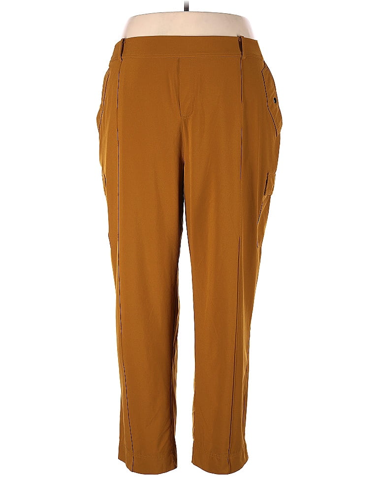 Athleta Solid Brown Active Pants Size 22 (Plus) 54 off thredUP