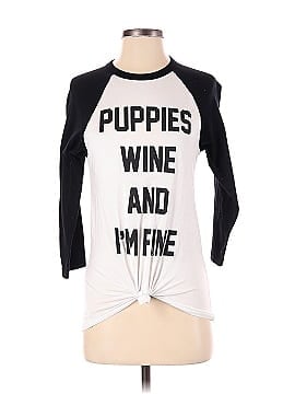 Puppies Make Me Happy Long Sleeve T-Shirt (view 1)