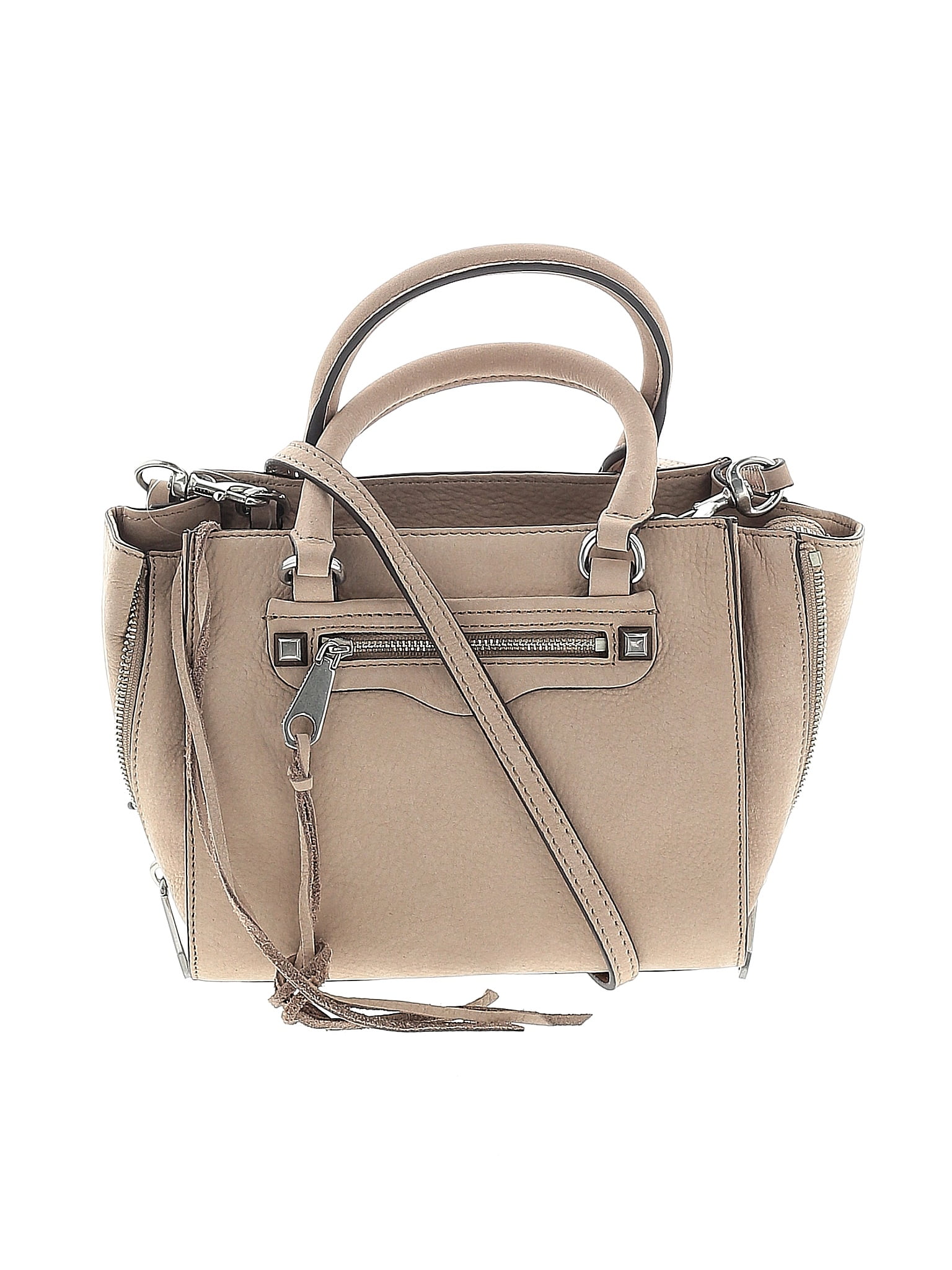 Rebecca Minkoff 100 Leather Solid Tan Leather Crossbody Bag One Size