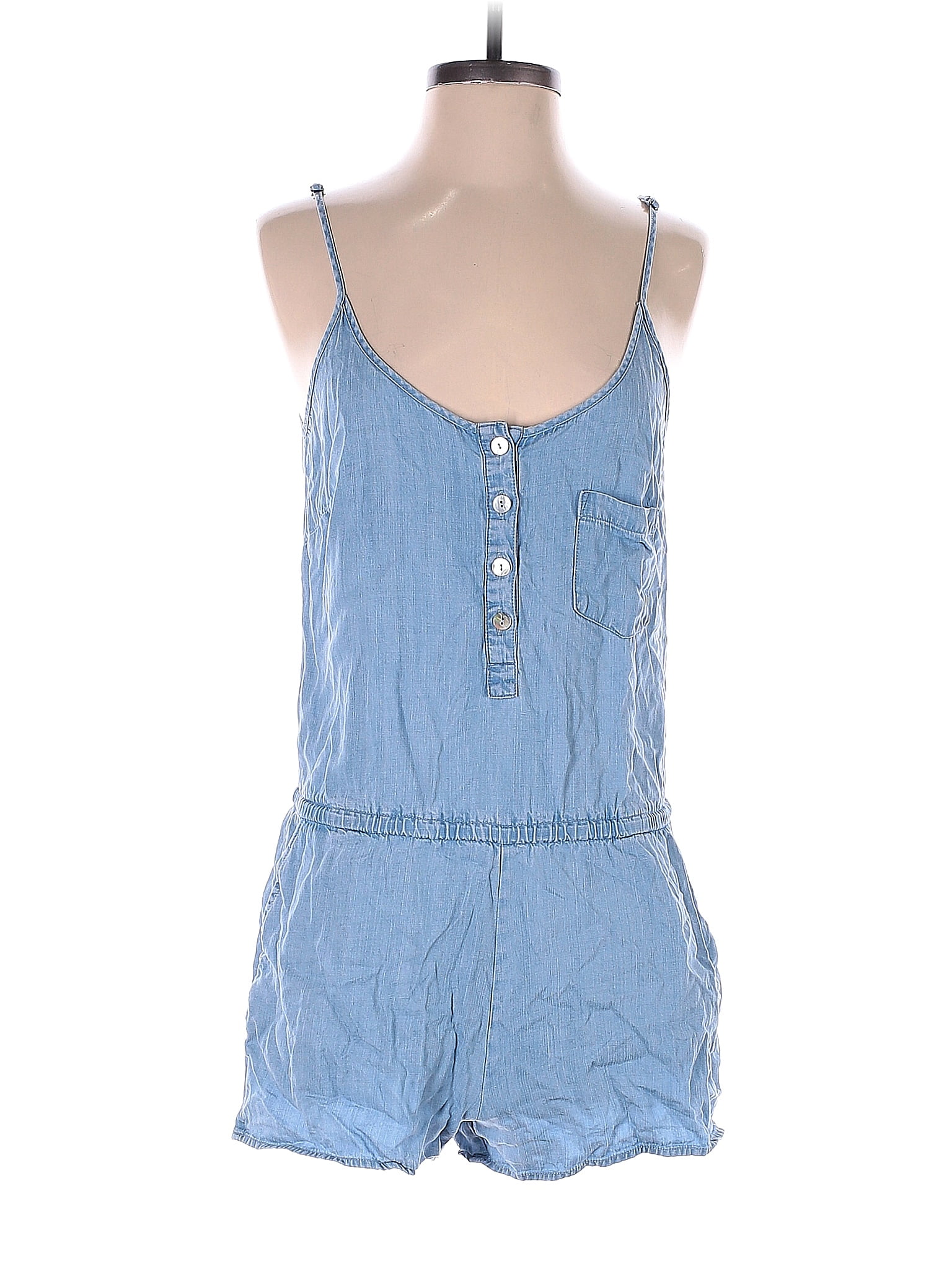 Lovestitch Solid Blue Romper Size S - 55% off | thredUP