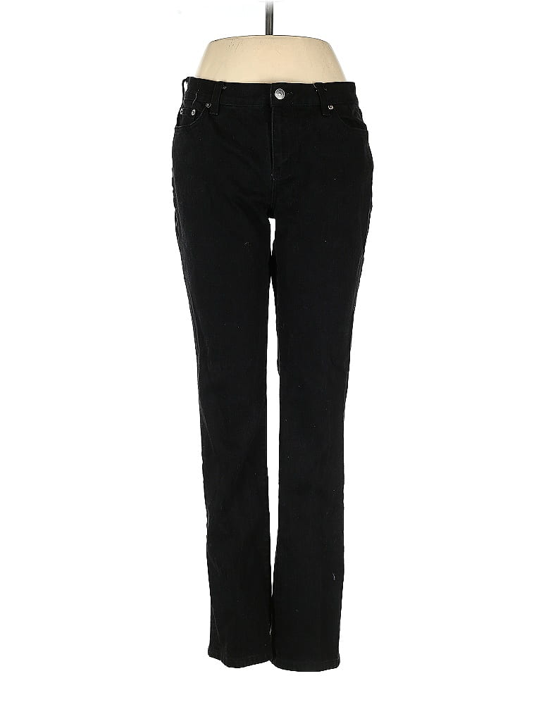 Lauren Jeans Co. 100% Elastane Solid Black Jeans Size 6 - 73% off | thredUP