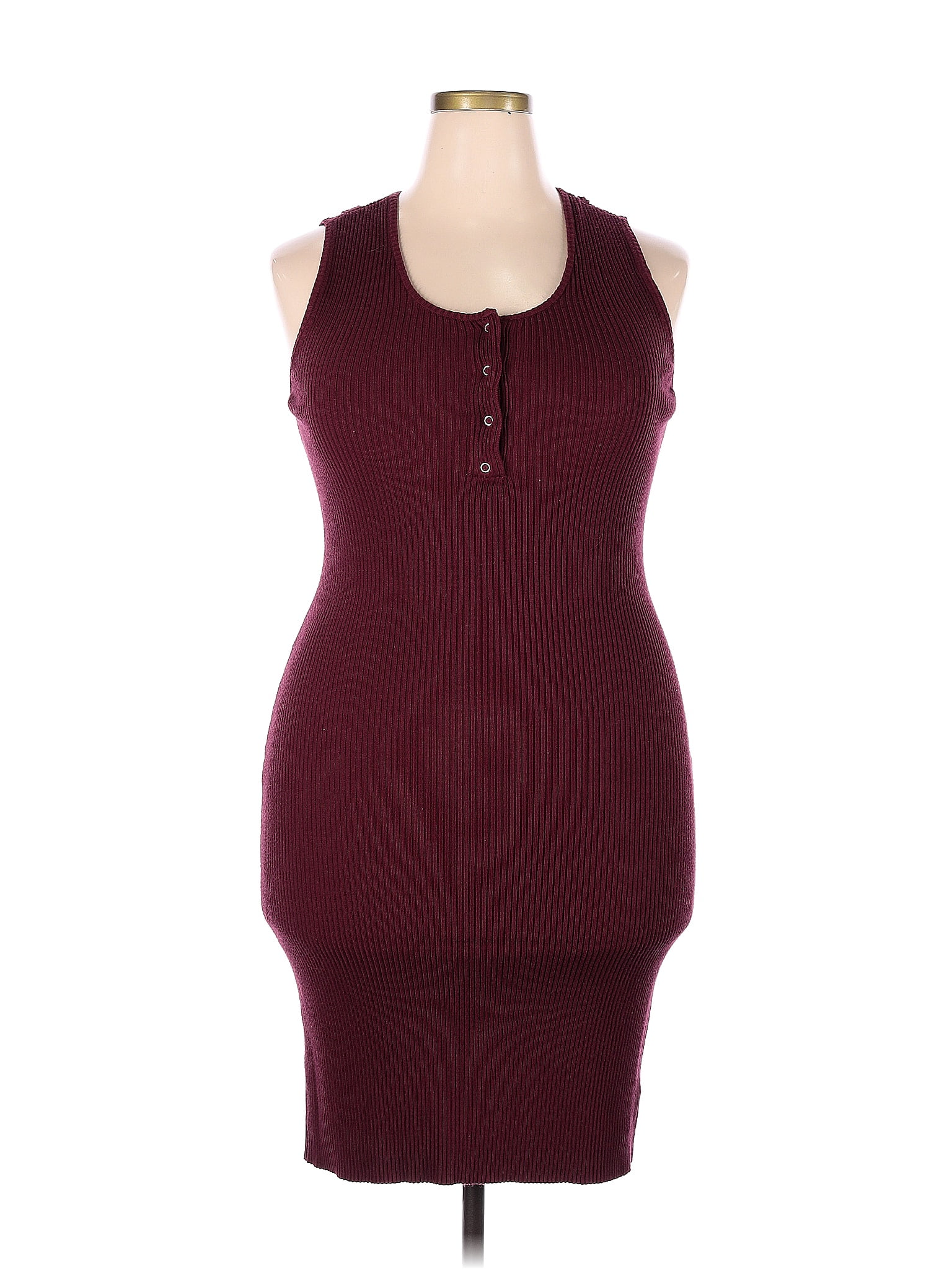 Torrid Solid Purple Casual Dress Size 2X Plus (2) (Plus) - 63% off