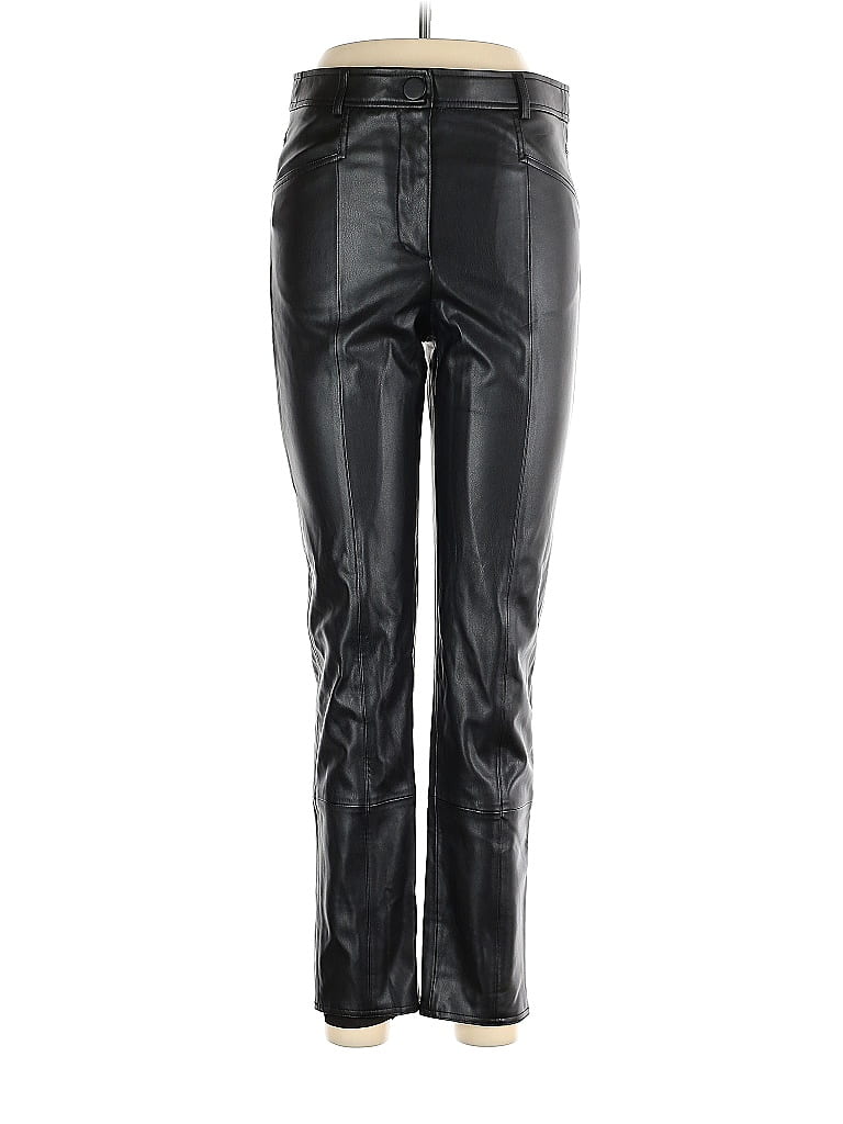 Milly 100% Polyurethane Solid Black Faux Leather Pants 28 Waist - 79% ...