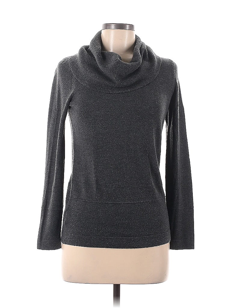 Ann Taylor LOFT Color Block Gray Turtleneck Sweater Size XS - 69% off ...