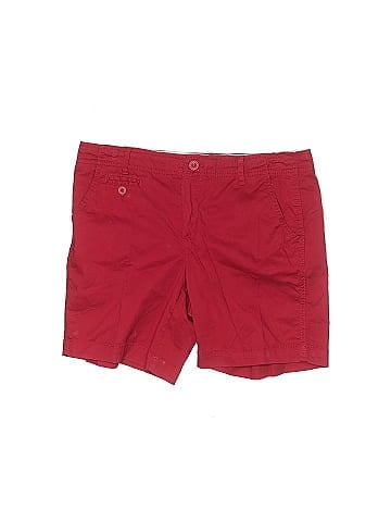 Red khaki hot sale shorts womens