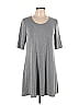 Cable & Gauge Solid Gray Casual Dress Size L - photo 1