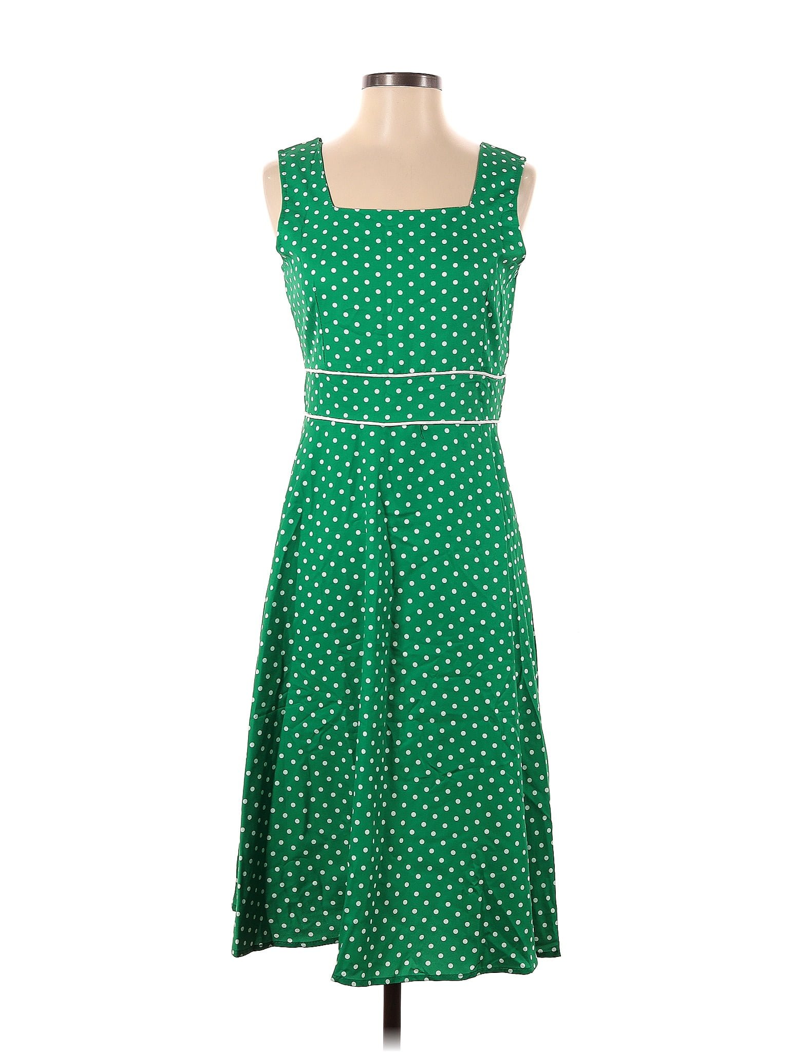 Unbranded Polka Dots Green Casual Dress Size S 49 Off Thredup