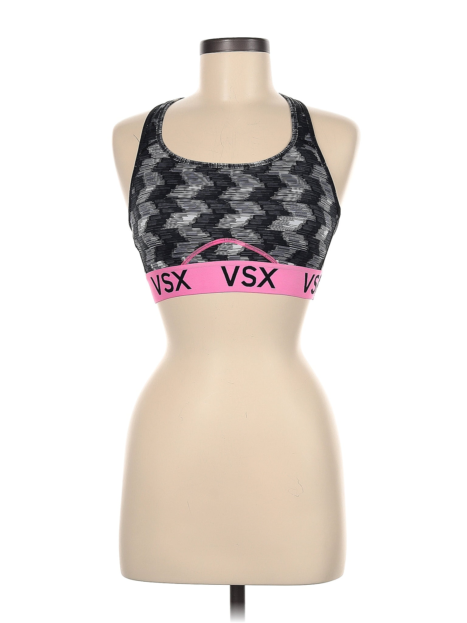 VSX Sport Color Block Graphic Gray Sports Bra Size M - 75% off
