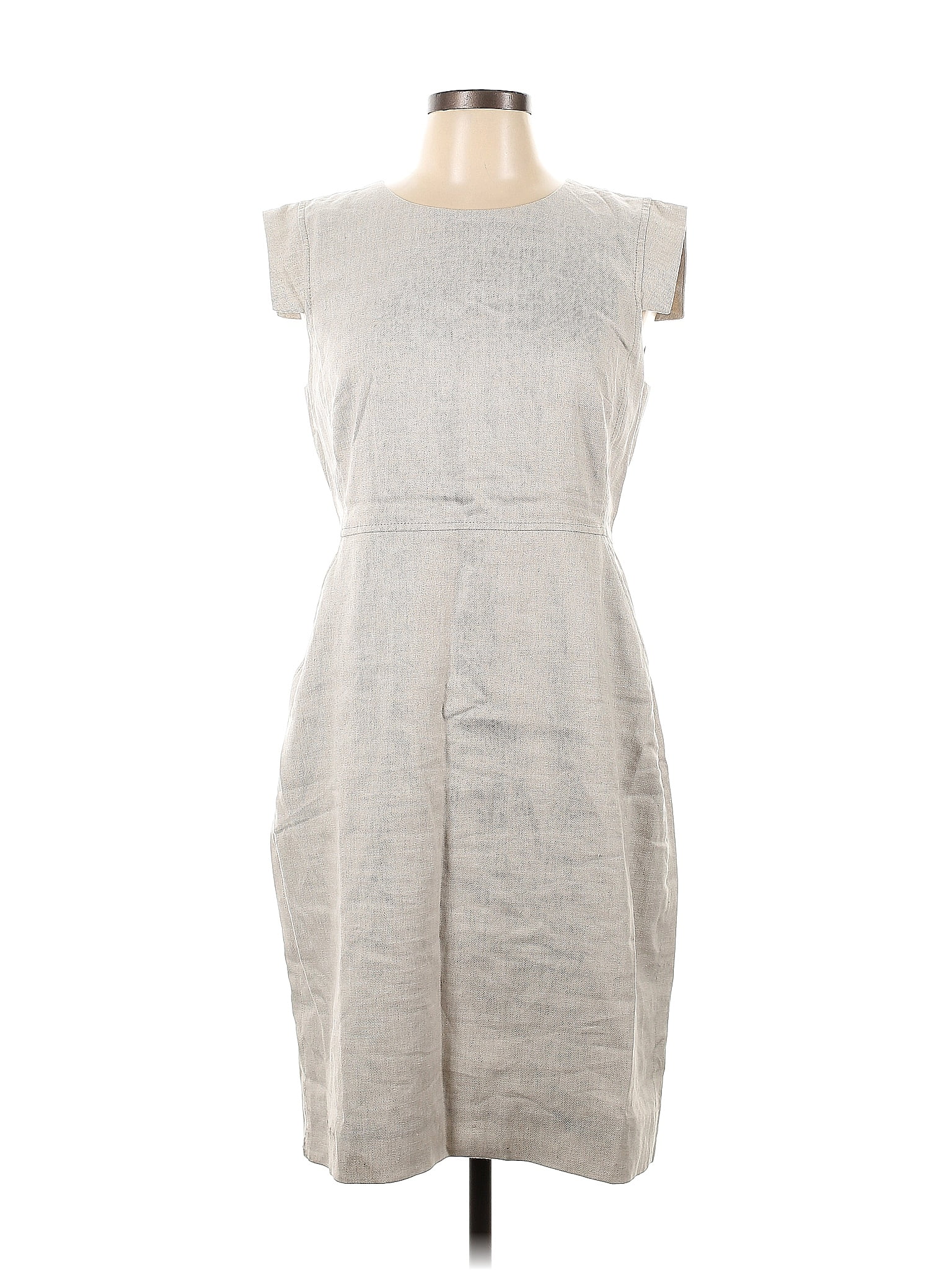 J.Crew Solid Gray Casual Dress Size 12 (Petite) 76 off ThredUp