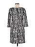 The Limited Houndstooth Jacquard Marled Argyle Grid Tweed Chevron-herringbone Graphic Black Casual Dress Size XS - photo 2