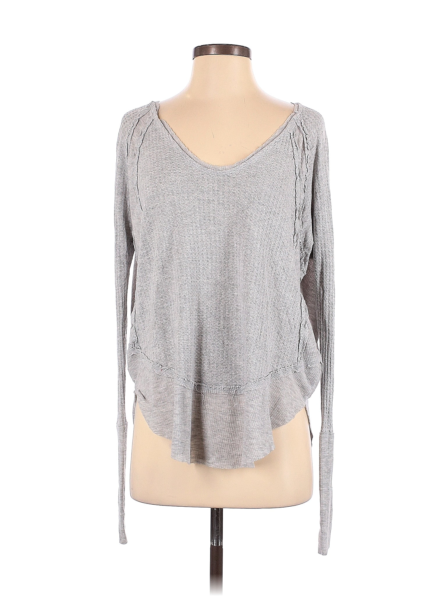 We the Free Marled Gray Thermal Top Size S - 65% off | thredUP