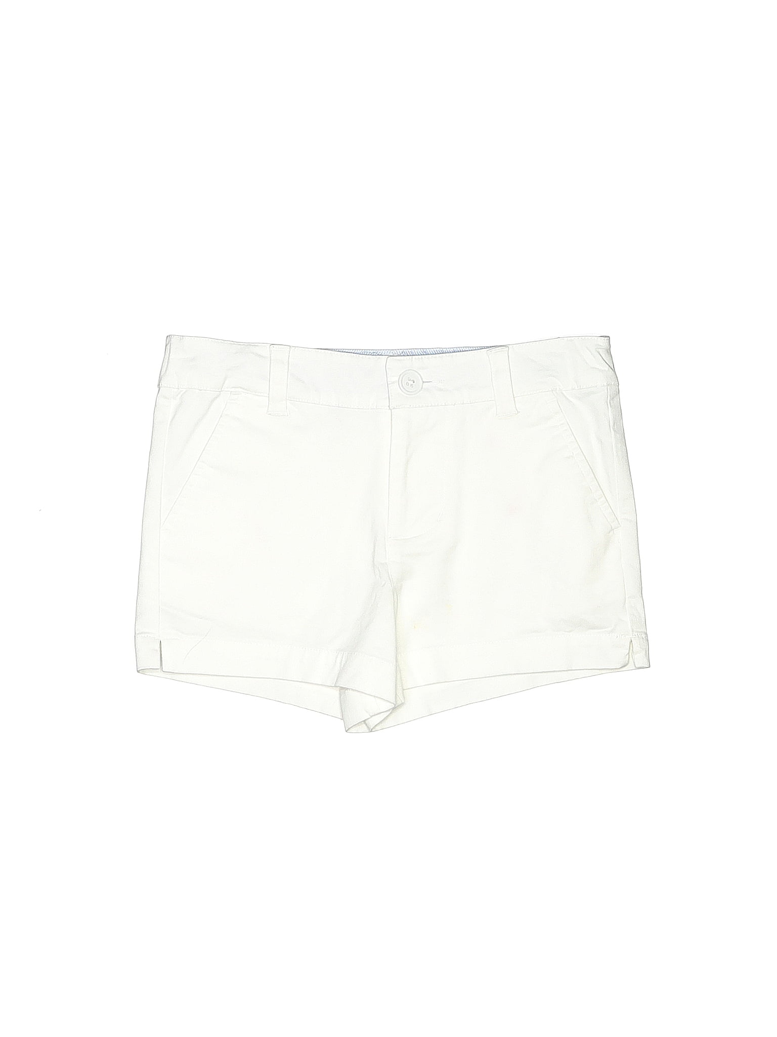 Crown & Ivy Solid White Ivory Khaki Shorts Size 7 - 76% off | thredUP