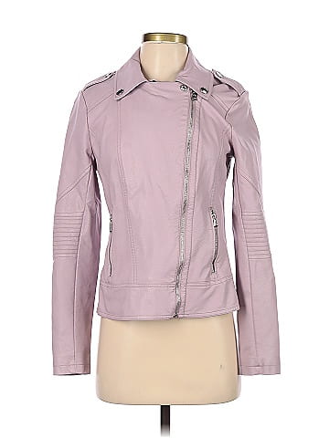 Guess pink store faux leather jacket