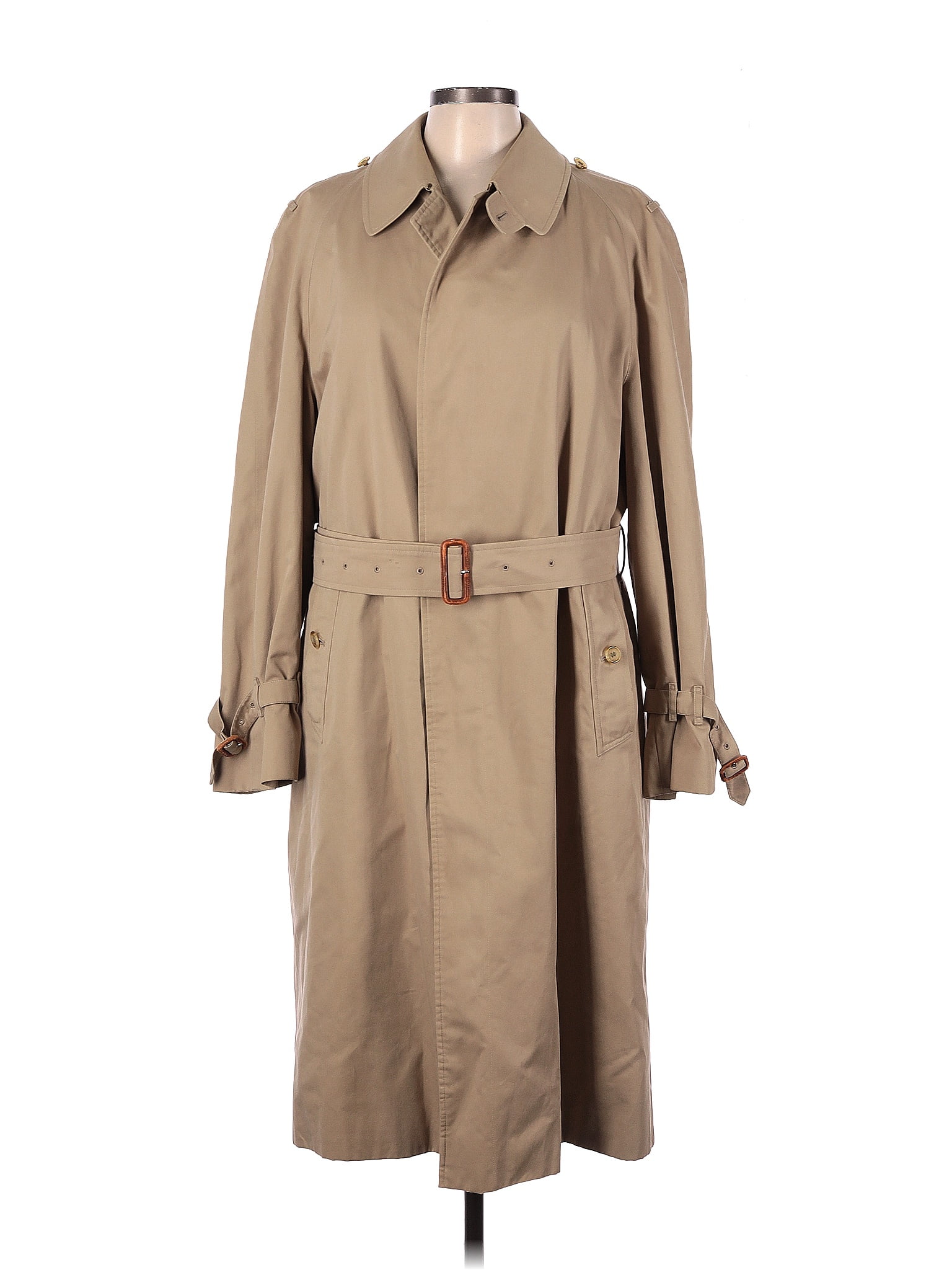 Burberry Solid Tan Vintage Trenchcoat Size L - 85% off | thredUP
