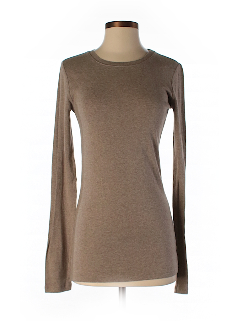 Gap 100% Cotton Solid Tan Long Sleeve T-Shirt Size S (Tall) - 62% off ...