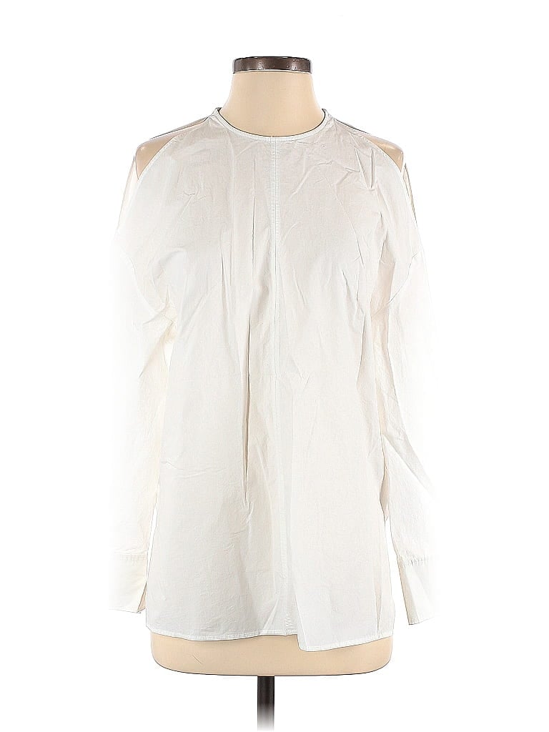 Cos 100% Cotton White Long Sleeve Blouse Size 4 - photo 1