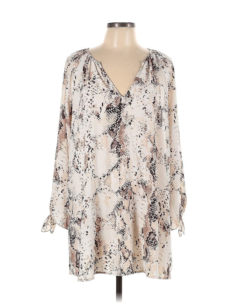 Show Me Your Mumu 100% Polyester Ivory Long Sleeve Blouse Size L - 75% ...