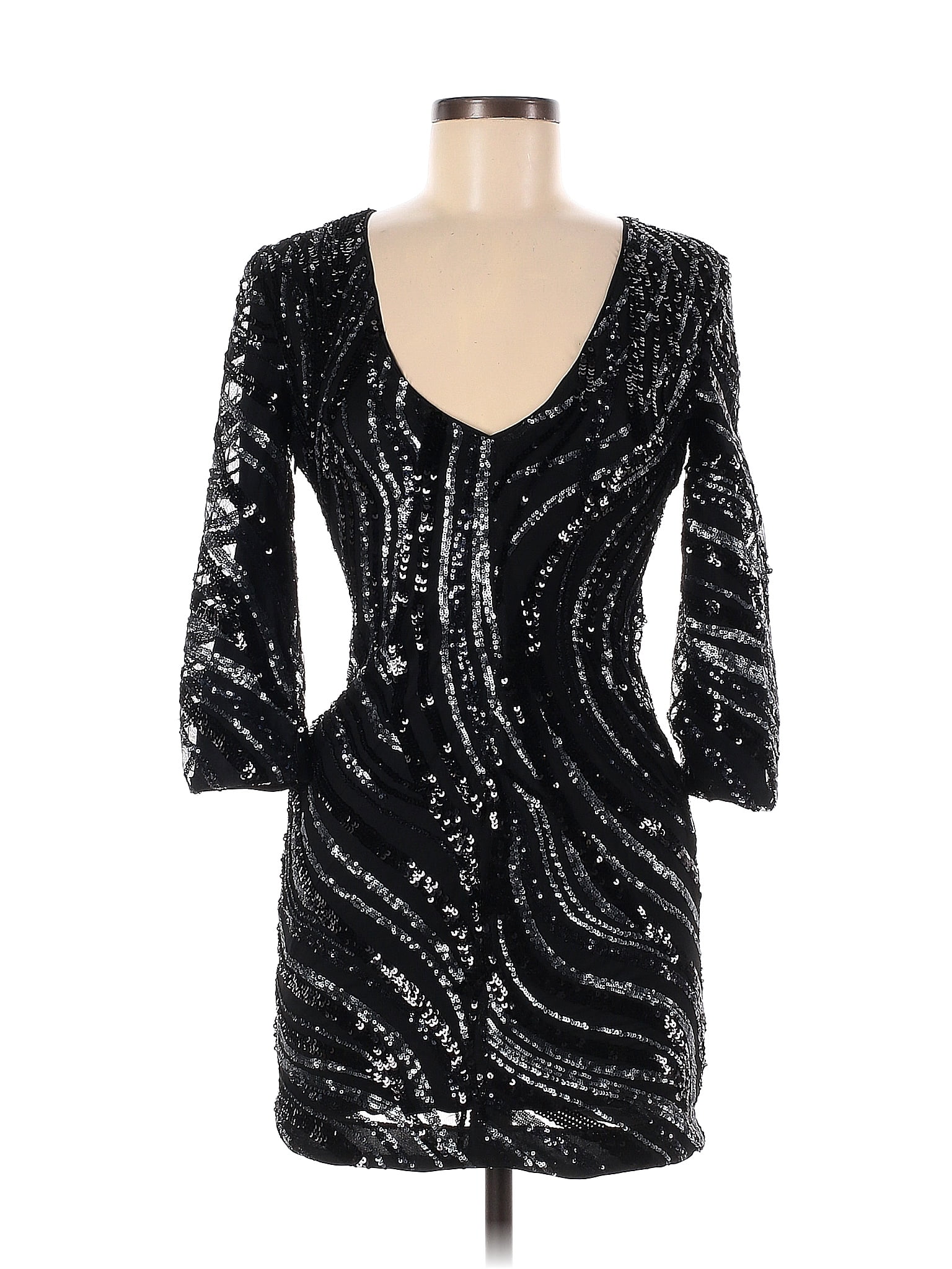 Express 100 Polyester Solid Black Cocktail Dress Size 00 74 Off