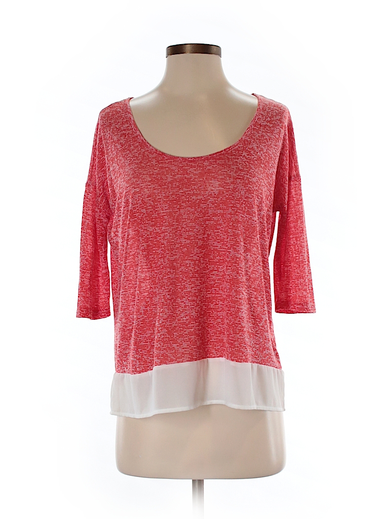 Jessica Simpson Print Coral 3/4 Sleeve Top Size S - 63% off | thredUP