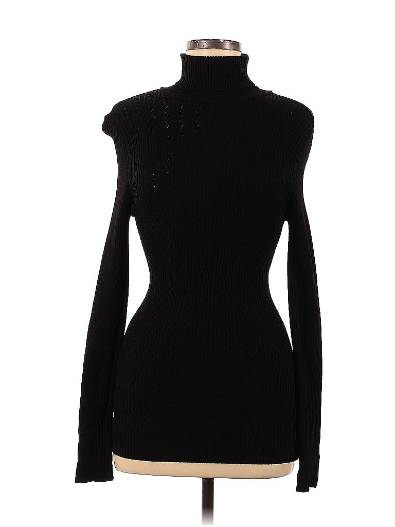 Bebe Solid Black Turtleneck Sweater Size M 74 off thredUP