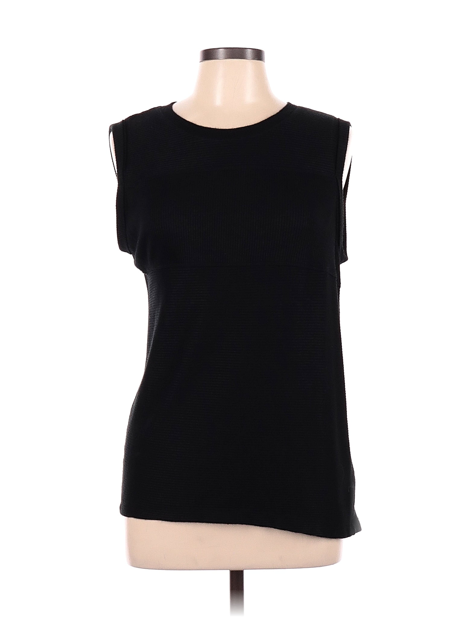 Haut Noir American Rag - Manches Courtes - Taille S - Accents Boutonnés Au Cou