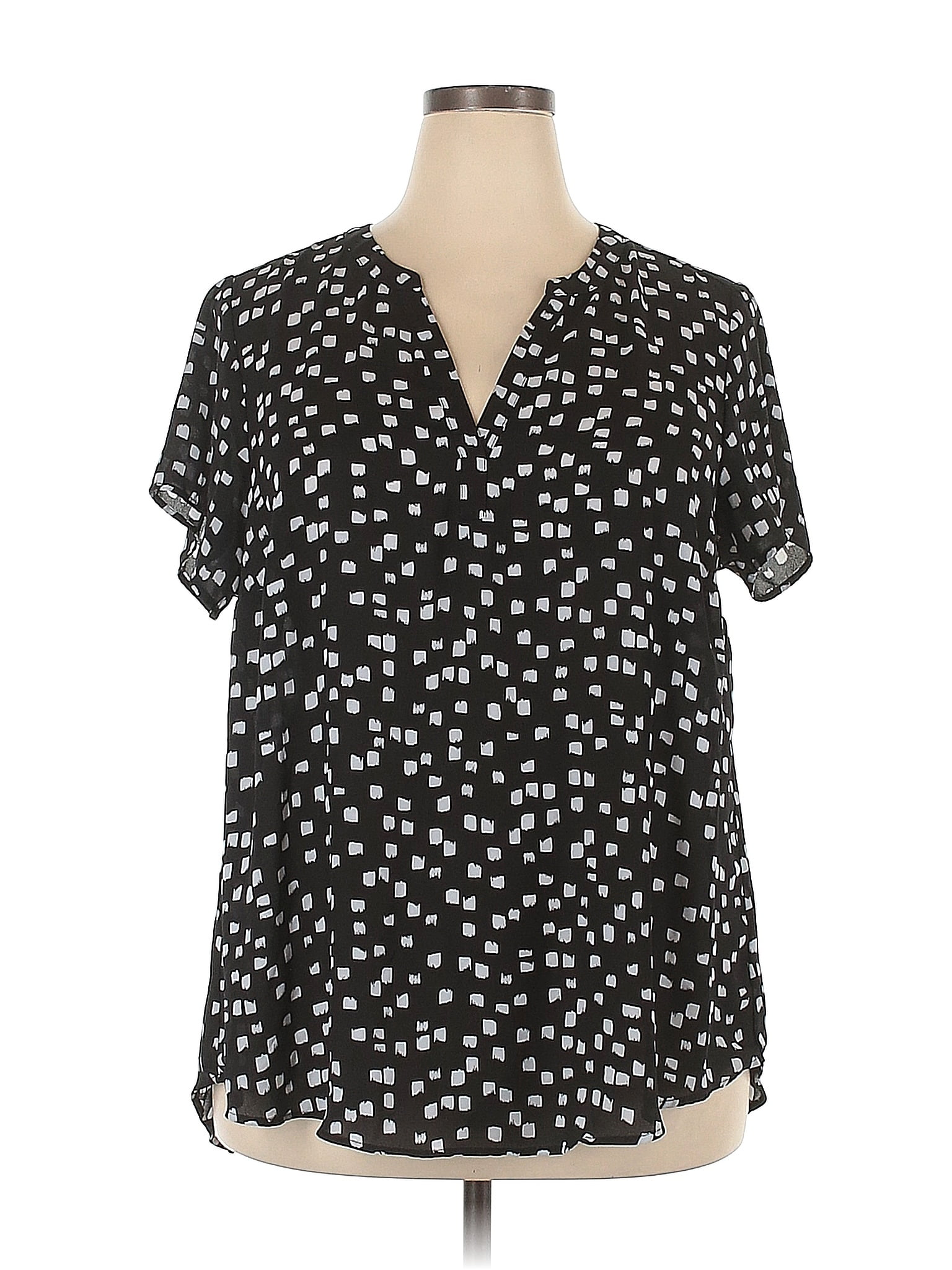 Torrid 100% Polyester Polka Dots Black Sleeveless Blouse Size 2X Plus ...