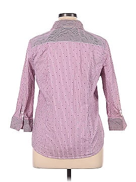 Unbranded 3/4 Sleeve Button-Down Shirt (view 2)