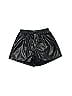 Shein 100% Polyester Tortoise Black Faux Leather Shorts Size 6 - photo 1