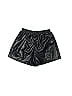 Shein 100% Polyester Tortoise Black Faux Leather Shorts Size 6 - photo 2