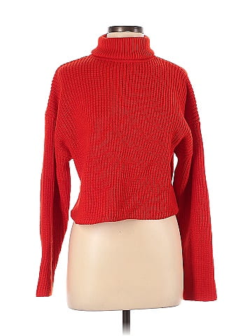 Zara store red turtleneck