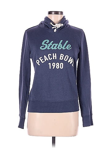 Assorted Brands Graphic Marled Blue Pullover Hoodie Size M - 54% off