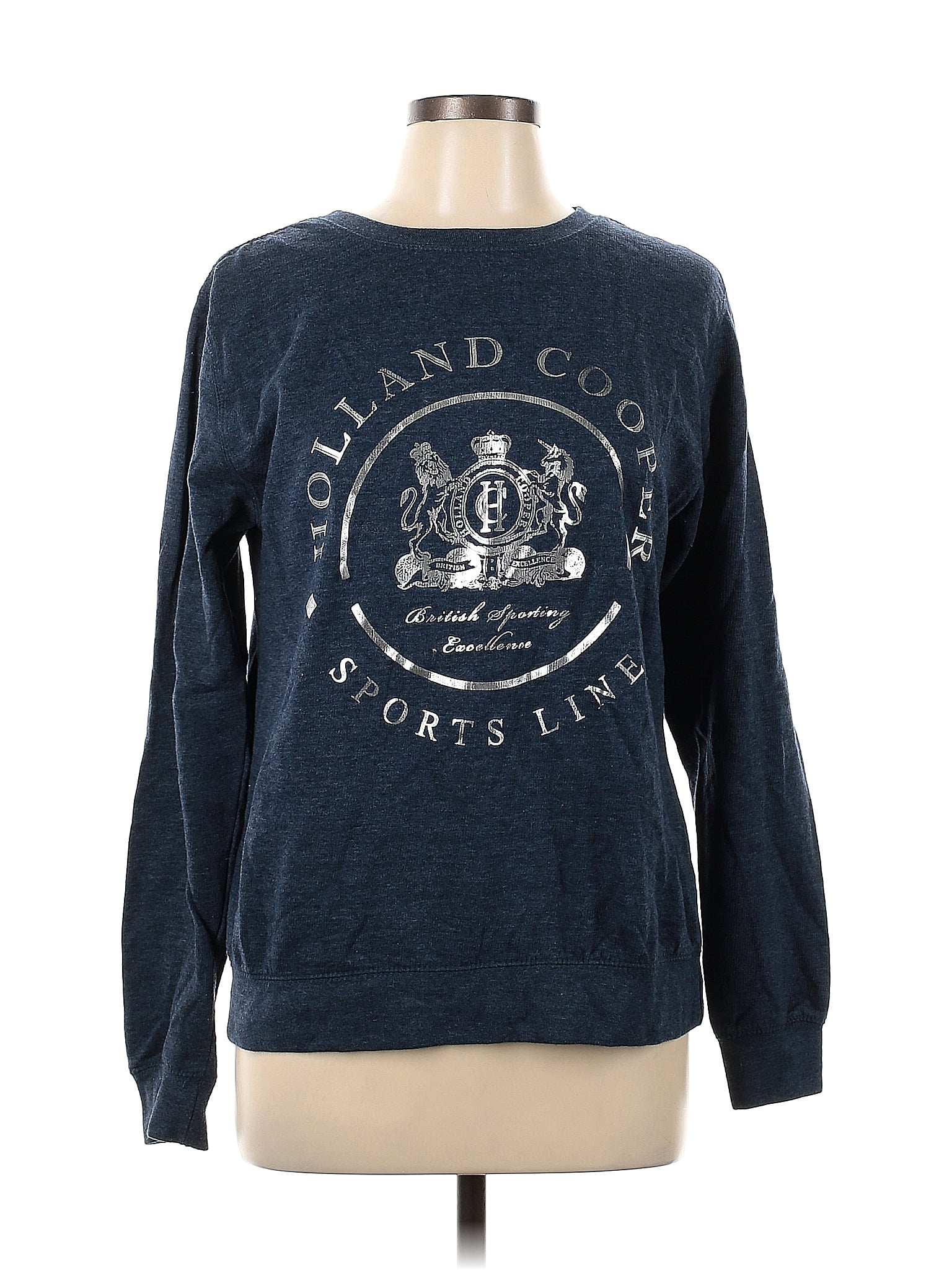 Holland Cooper Graphic Blue Sweatshirt Size L 66 off ThredUp