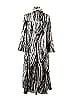 BOSS by HUGO BOSS 100% Polyester Zebra Print Silver Casual Dress Size 6 - photo 2