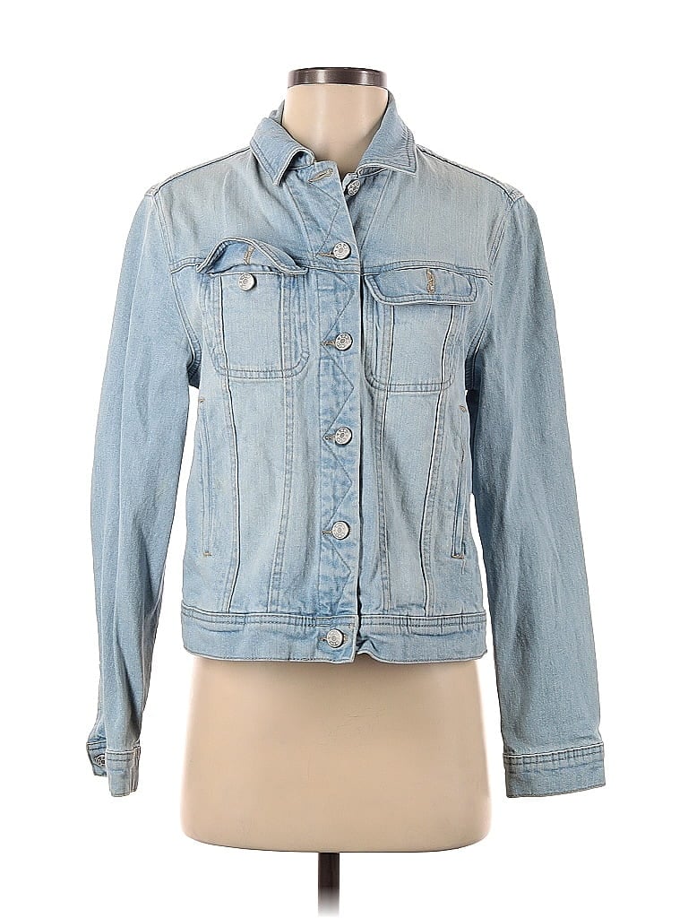 Bdg Solid Blue Denim Jacket Size S 53 Off Thredup