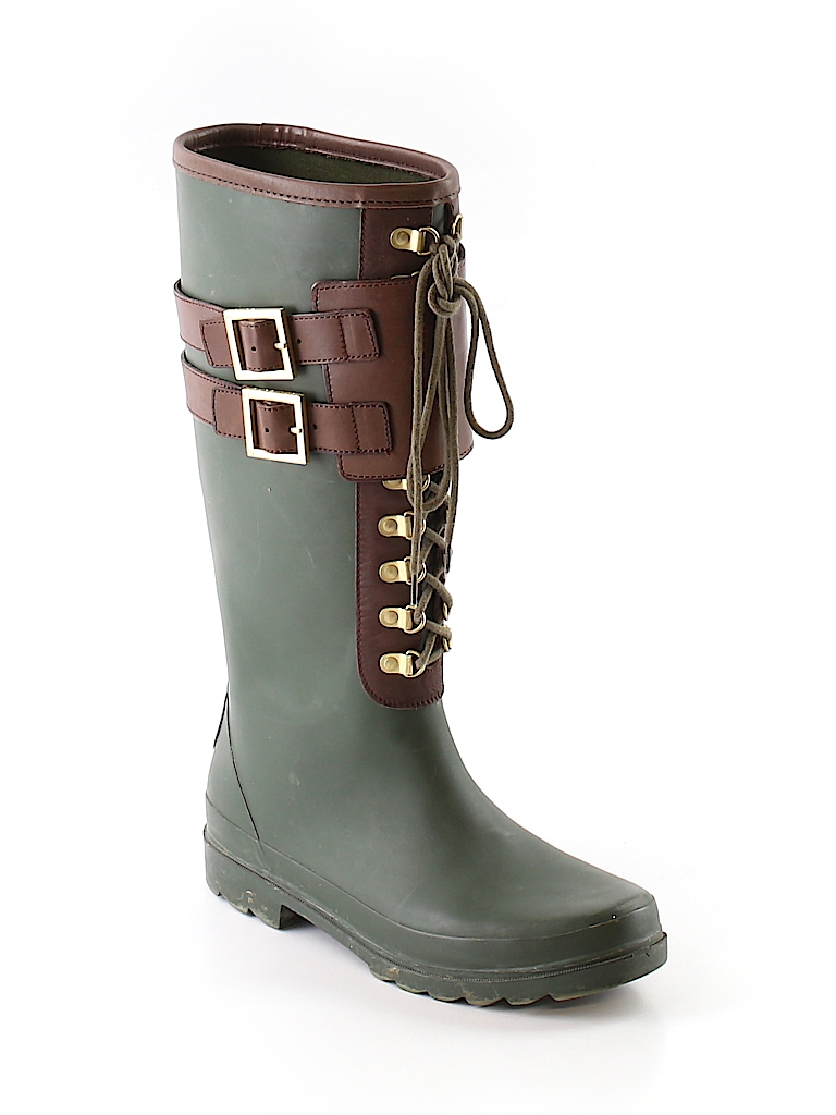 Tory Burch Color Block Dark Green Rain Boots Size 9 - 65% off | thredUP