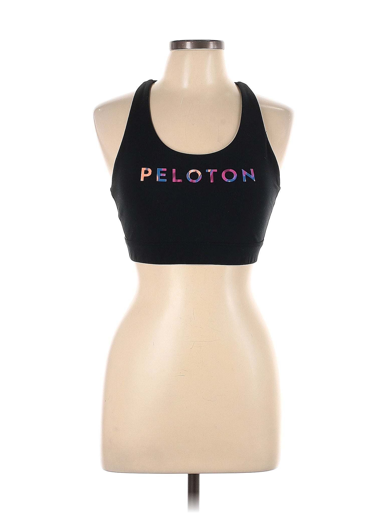 Peloton Graphic Black Sports Bra Size L - 57% off