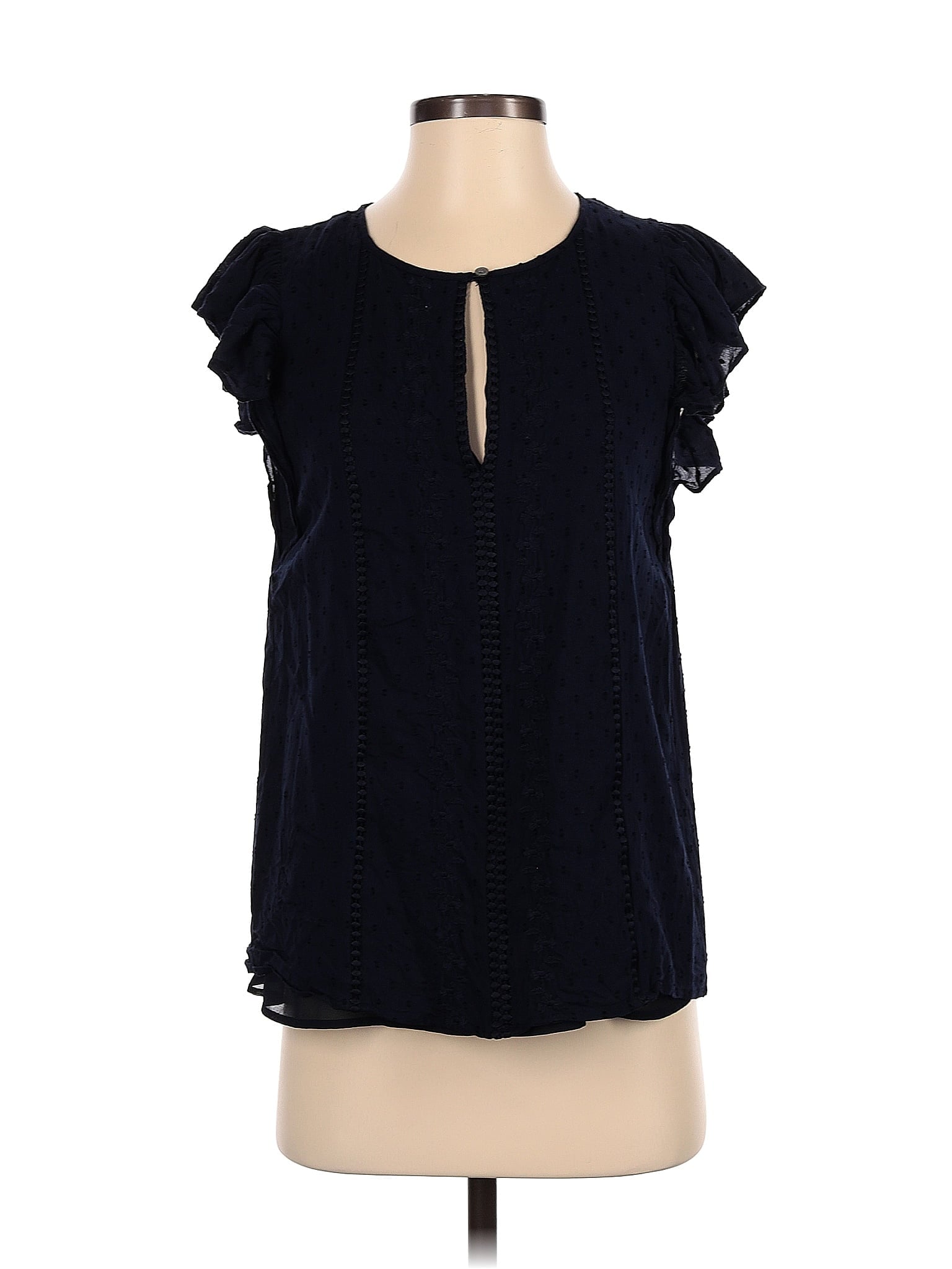 New Ann Taylor Loft Eyelet Blouse 100% Cotton Brown main image 1