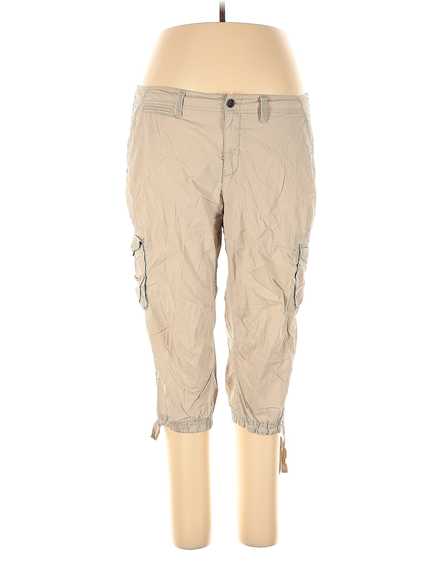 dockers-solid-tan-cargo-pants-size-16-64-off-thredup