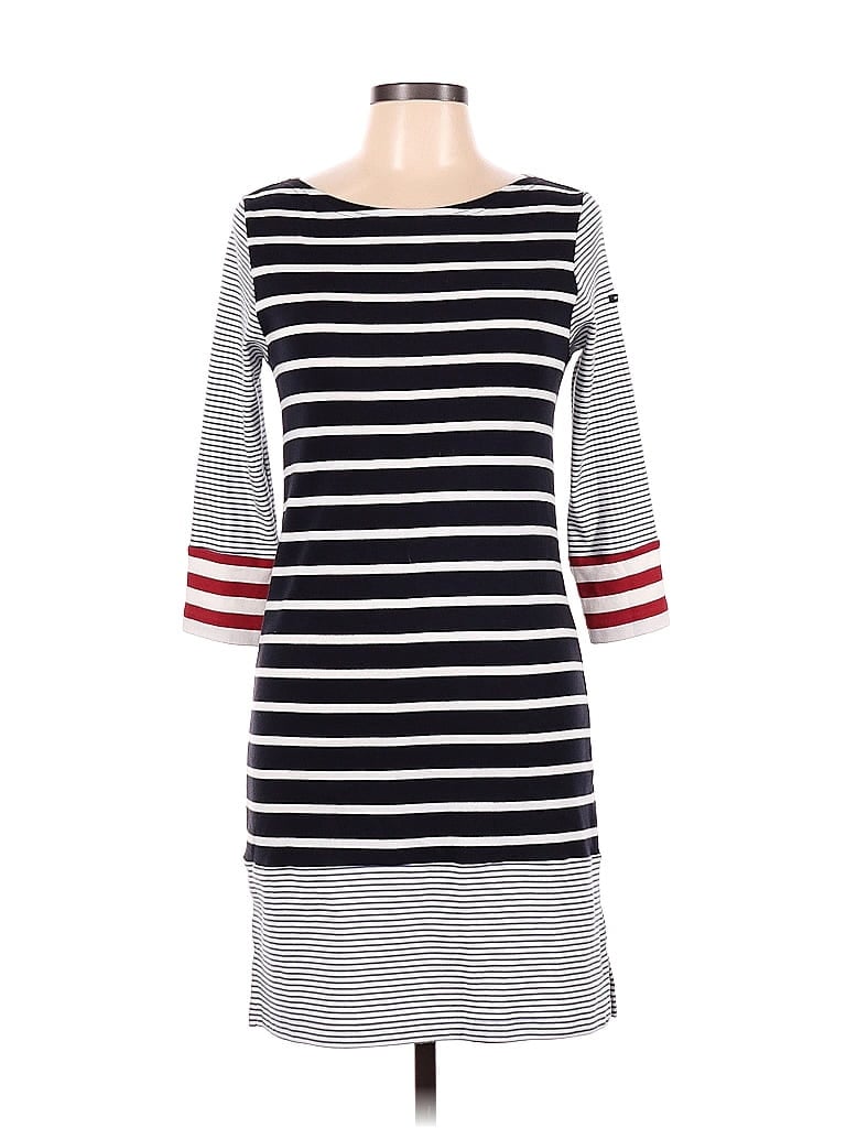 Le Phare De La Baleine 100% Cotton Stripes Gray Casual Dress Size M - photo 1